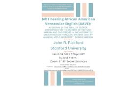 John Rickford Mellon talk flyer